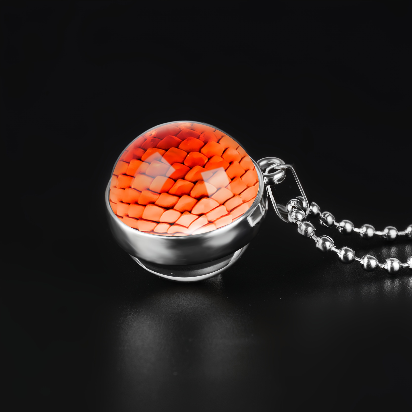 Double-Sided Spherical Pendant Necklace for Men and Women